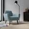 Aqua Performance Pet Friendly Diamond Geometric Chenille Woven Pattern Upholstery Fabric by The Yard - SKU: Brinley Teal